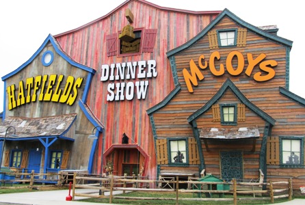 Hatfield and McCoy Christmas Dinner Show Outside is an inviting place to come from great comedy and delicious food.