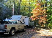 There's lots of room to set up camp at the Cataloochee Campground Site