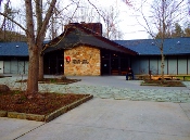 Cataract Falls is located behind Sugarlands Visitor's Center located just beyond the gateway to the Smokies.