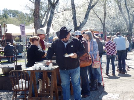 The height of the festival is the Chuck Wagon Cook Off Food!