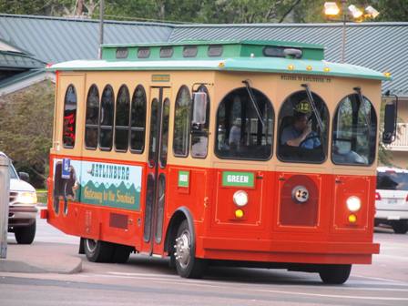 If you don't want to drive the city, the Gatlinburg Trolley is the perfect way to get around!