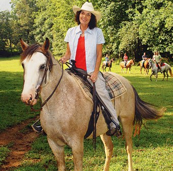 Visit the "quieter" side of the Smokies in Townsend, TN and enjoy horseback riding at Davy Crockett riding stables.