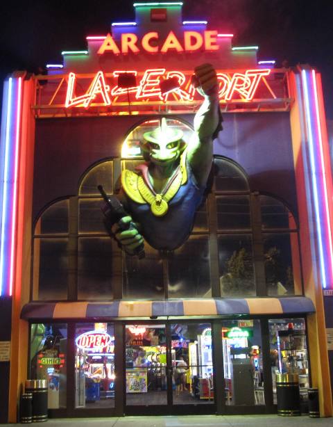 Entering through the LazerPort Fun Center door is the beginning of fun for the whole family!