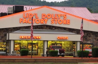 With Pigeon Forge Shopping, Dolly dresses are "in the bag!"
