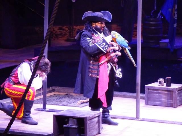 During Pirates Voyage Blackbeard the famous pirate brings others to their needs in his evil feats for the gold.