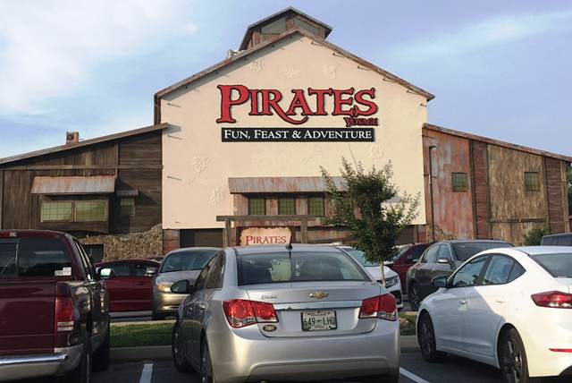 The Pirates Voyage Theater sits in the heart of Pigeon Forge