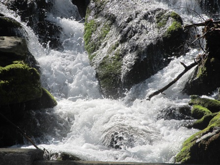 Roaring Fork Falls includes two of the Great Smoky Mountain's most popular waterfalls...Rainbow Falls & Grotto Falls.