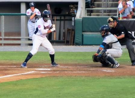 Players stand ready for action during this Tennessee Smokies Baseball play!