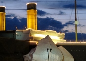 The Titanic after dark with it's beautiful lighting makes the ship replica stand majestically in Pigeon Forge.