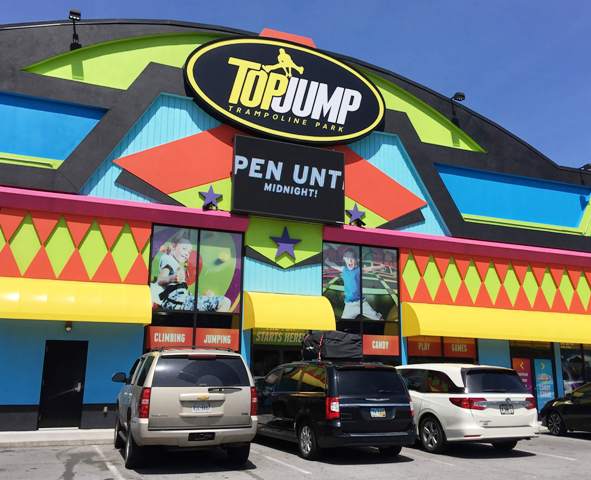 The TopJump Front of the building is a great introduction to the colorful and fun "jump" action you'll find inside.