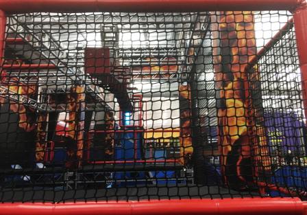 The "Fire & Ice Top Jump Ninja Course is a real challenge!  Do you have what it takes