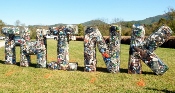 This Wears Valley Festival trash art was created to make others aware of littering.