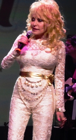 Dolly Parton onstage in Dollywood