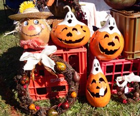 There are lots of beautiful things to choose from at the fall festival shopping booths.