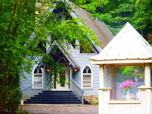 This beautiful wedding chapel in the Glades Arts & Crafts Community is the perfect place to get married!