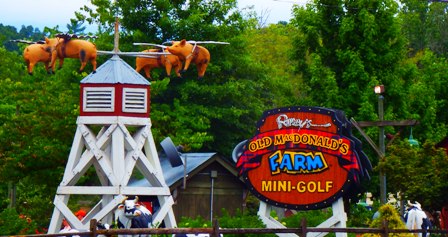 One of the most exciting of Pigeon Forge Attractions Ripley's Old McDonald Mini Golf.