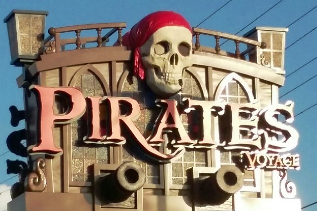 Follow this Pirates Voyage Display Sign Into An Awesome Smoky Mountain Adventure!