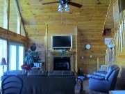 the living room in smoky-mountain-cabin-rentals cabin