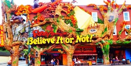 The front of Ripleys Believe It Or Not Museum is an excellent display of the facination you'll experience on the inside.